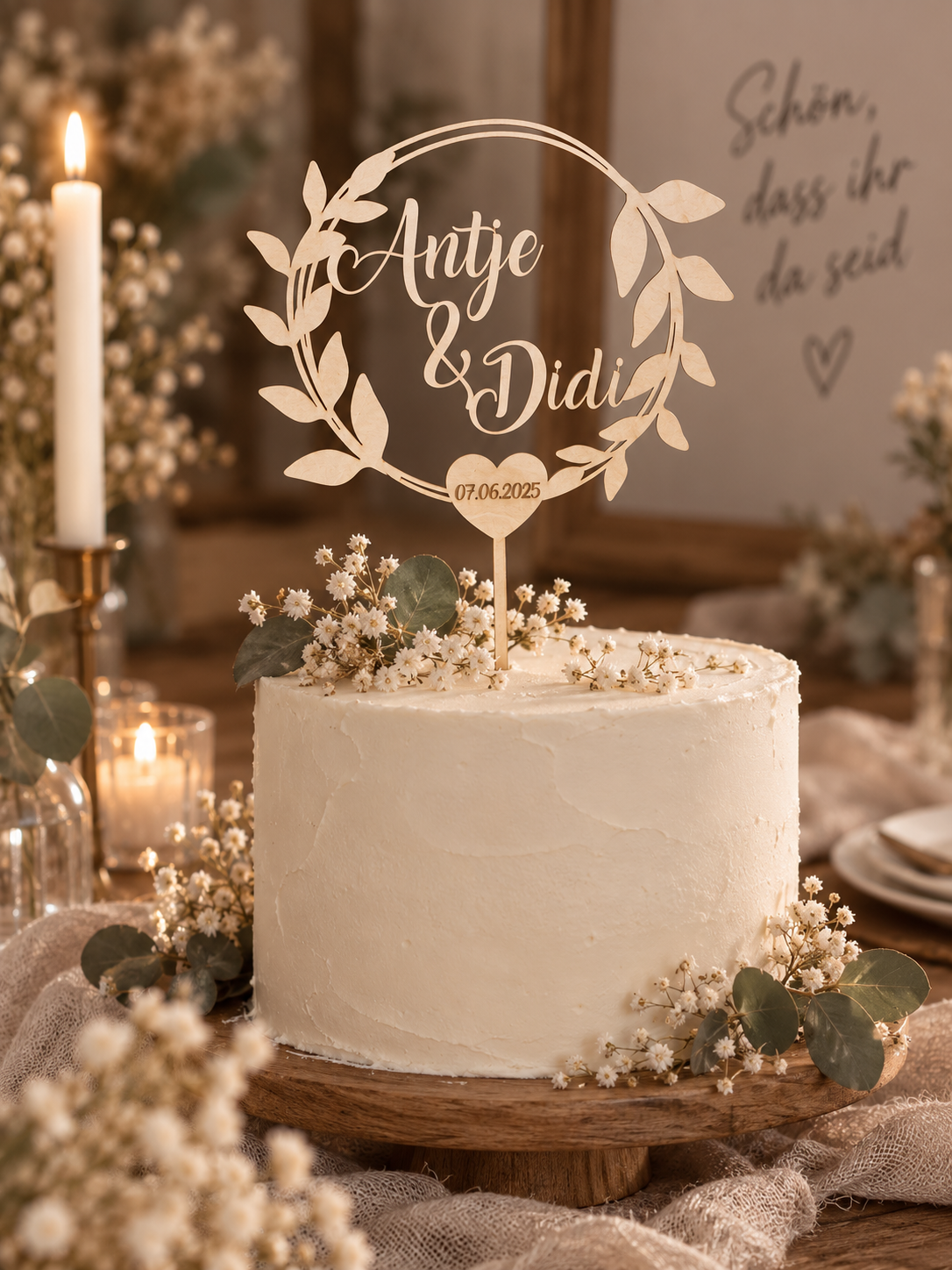 Cake Topper "Flowers"