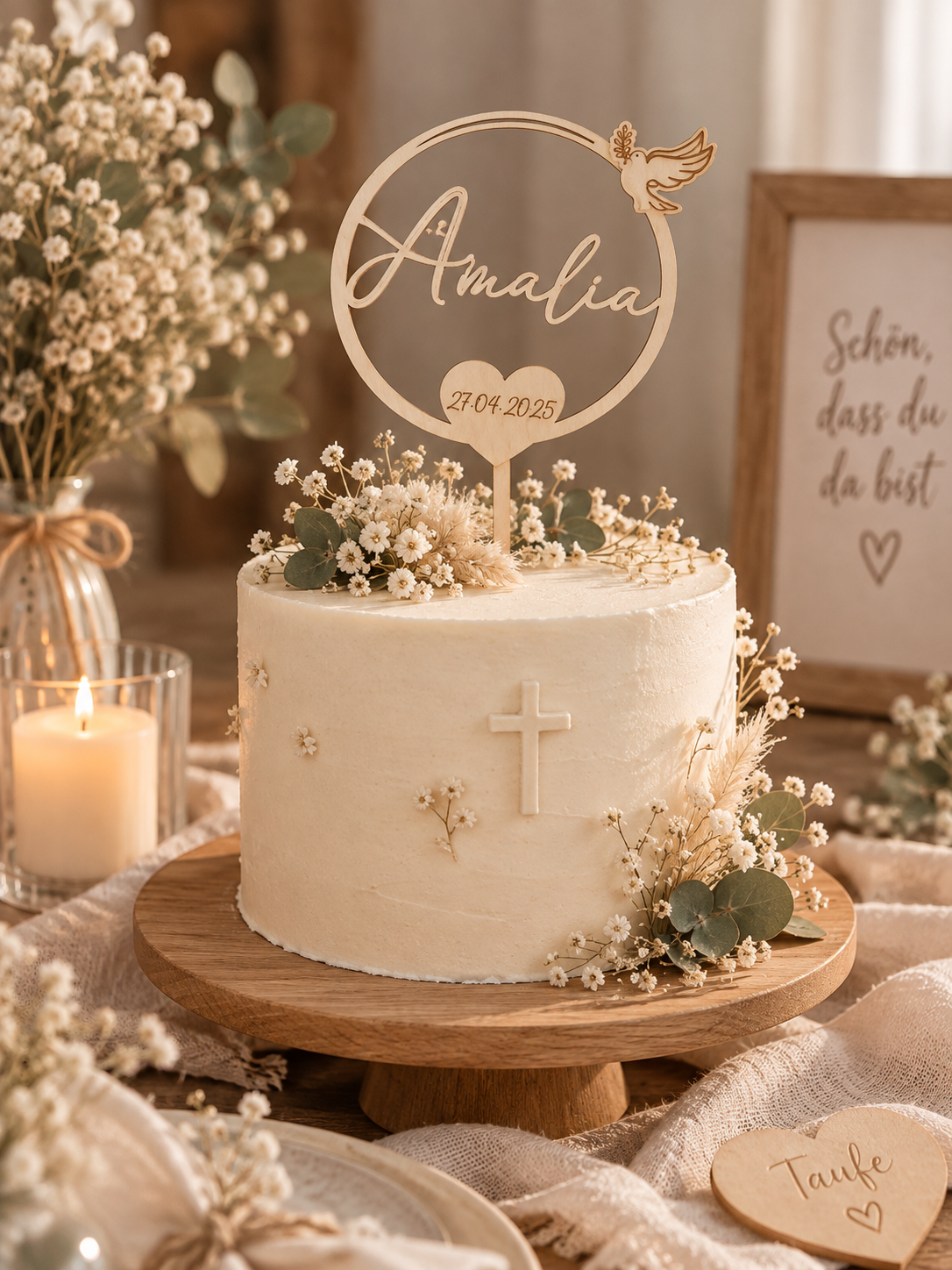 Cake Topper Taufe