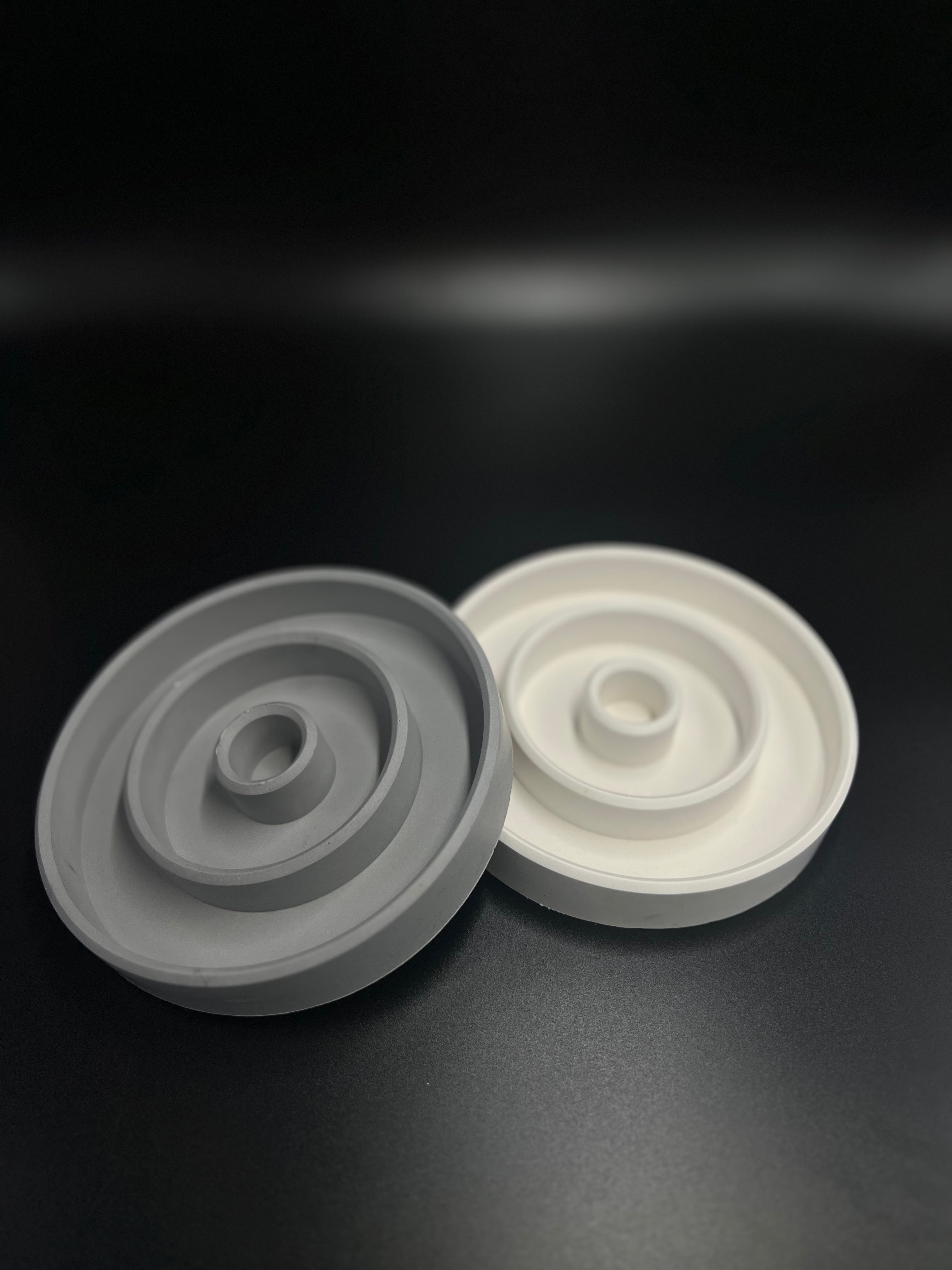 Dekotablett rund - zweireihig