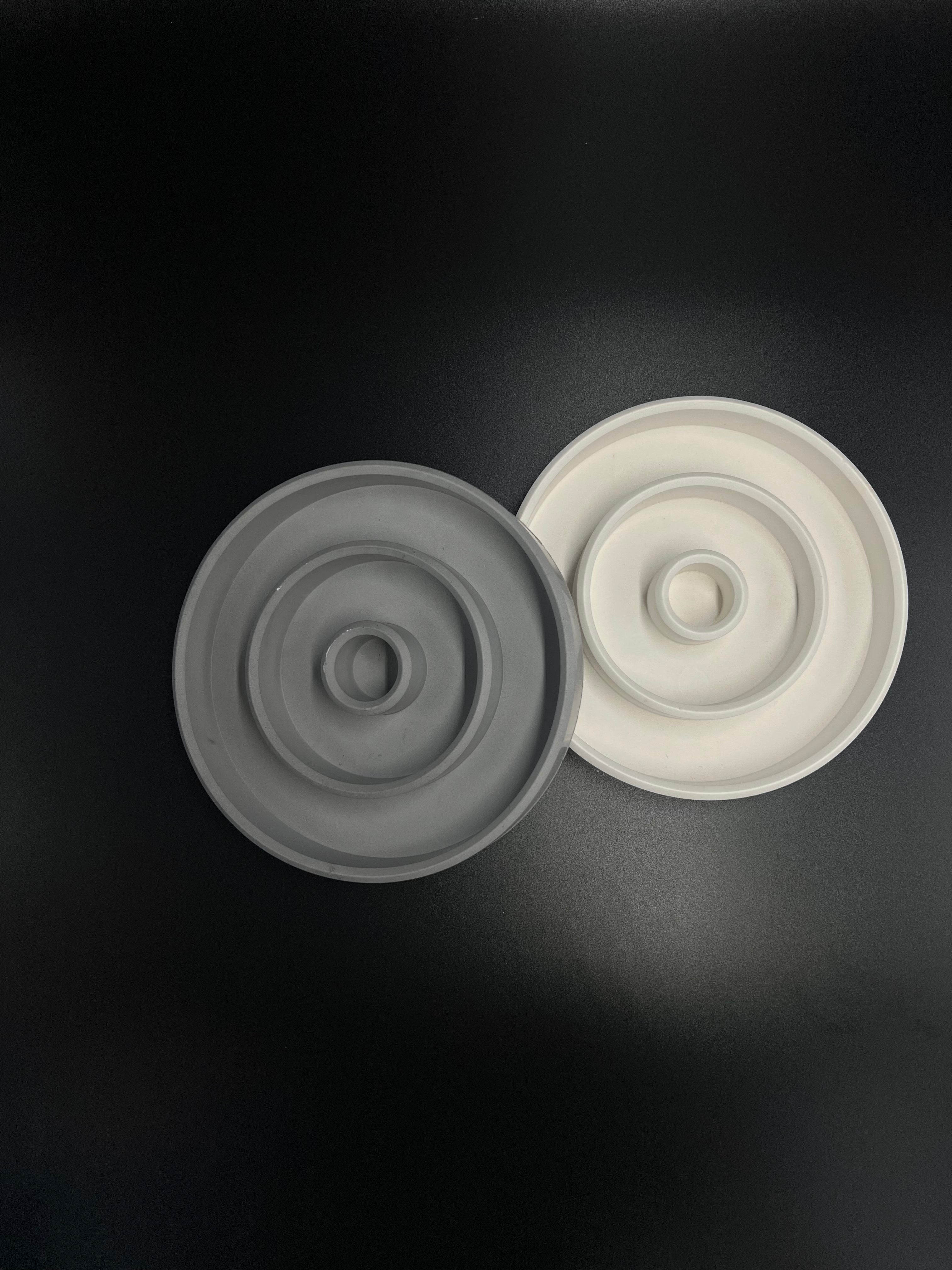 Dekotablett rund - zweireihig