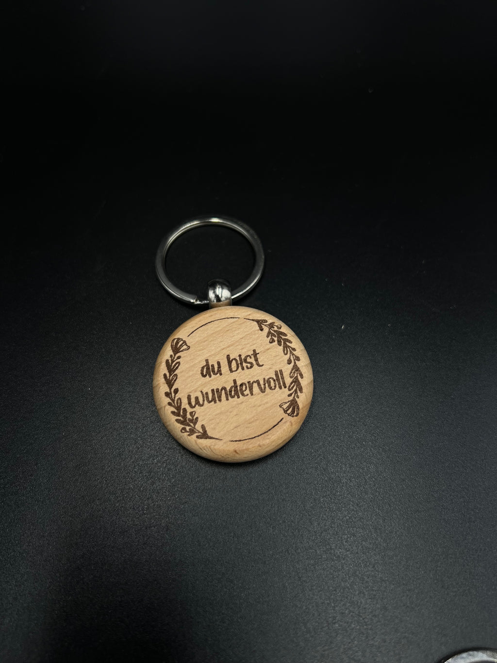 Holz-Schlüsselanhänger Rund