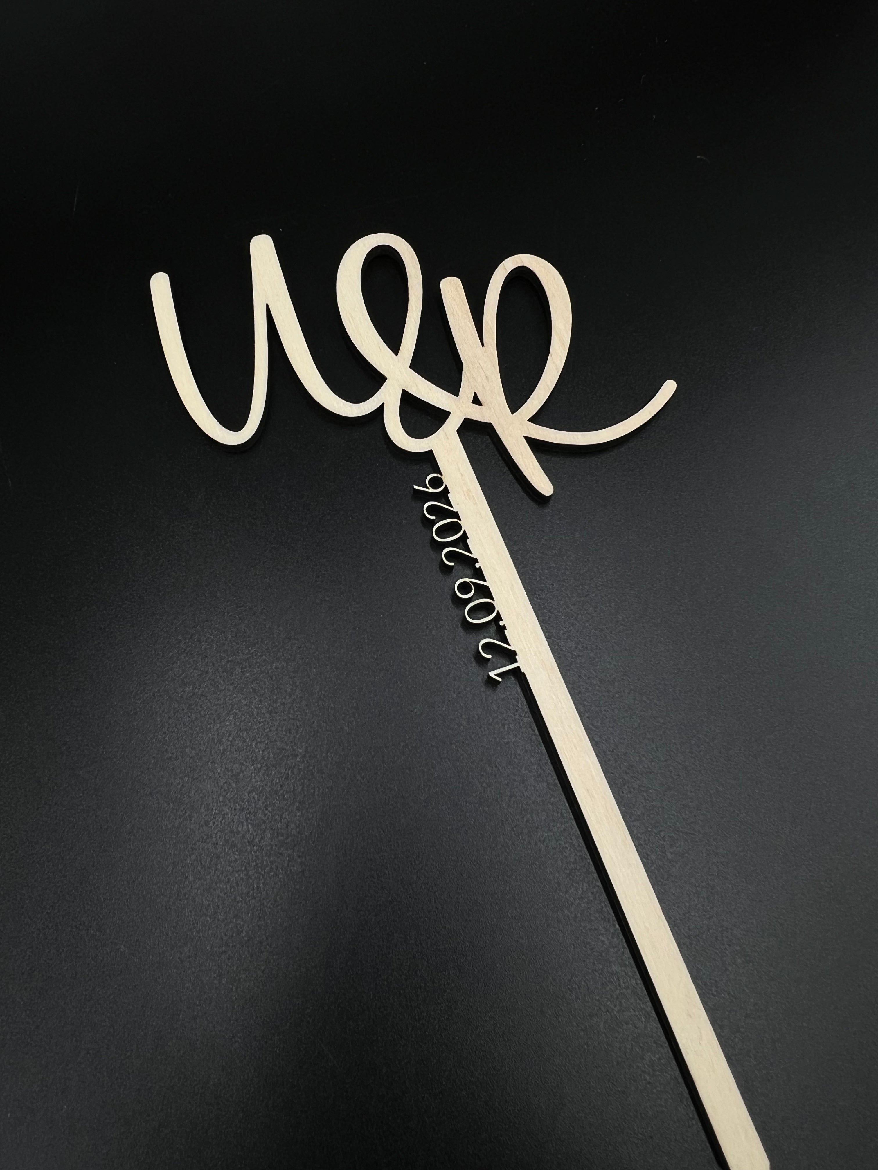 Cake Topper "Initials"