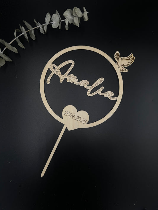 Cake Topper - Taufe 🕊️
