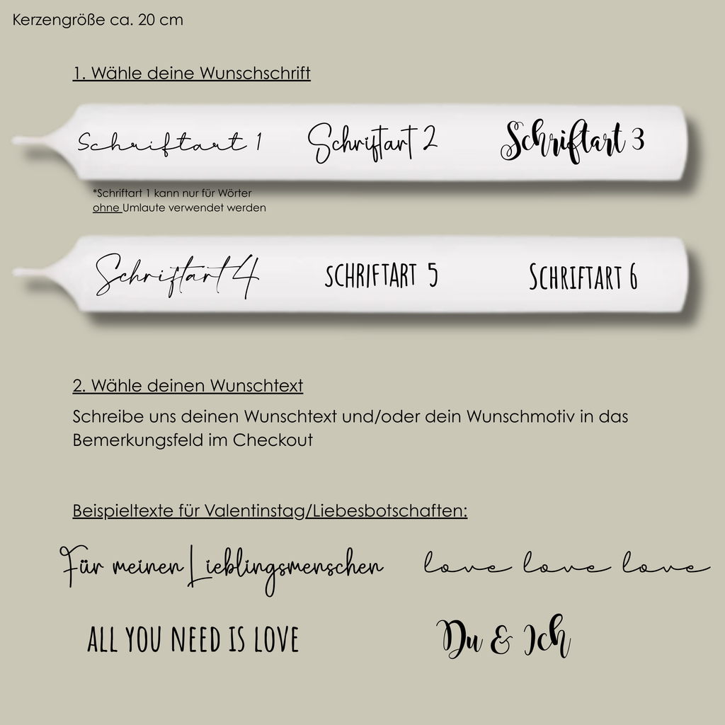 Stabkerzen Herzensbotschaften