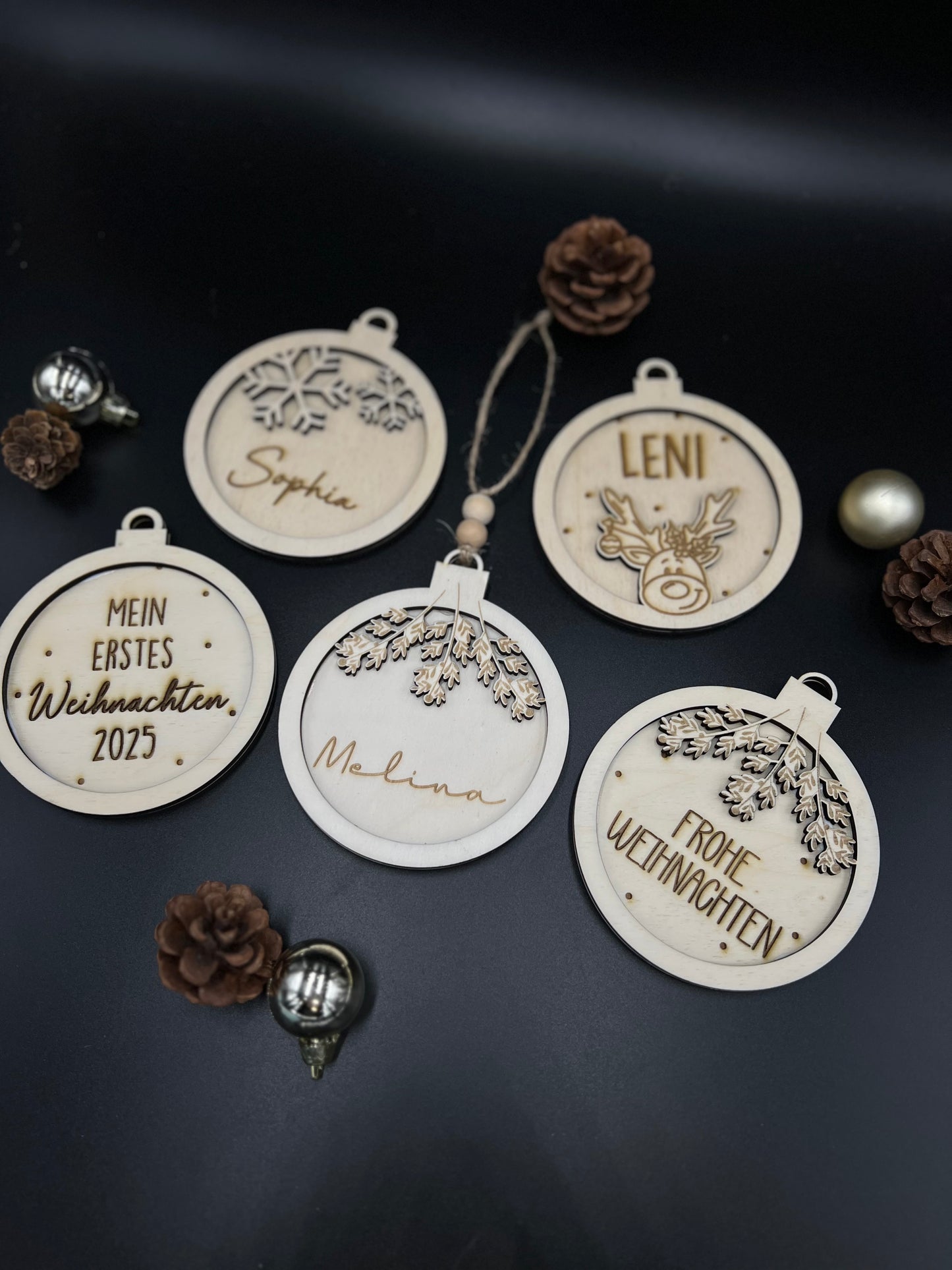 Holz-Christbaumkugel