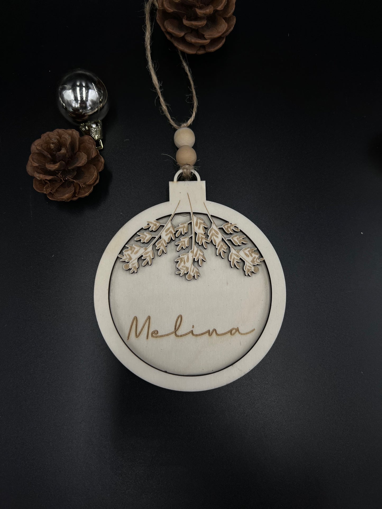 Holz-Christbaumkugel